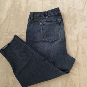 Torrid Jeans Womens Size 28 Crop Boyfriend Stretch Straight Leg Sand Rinse Denim